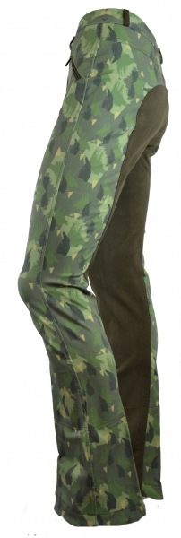 Damen Jodhpurreithose  "Camouflage Print" in Grün Größe 36